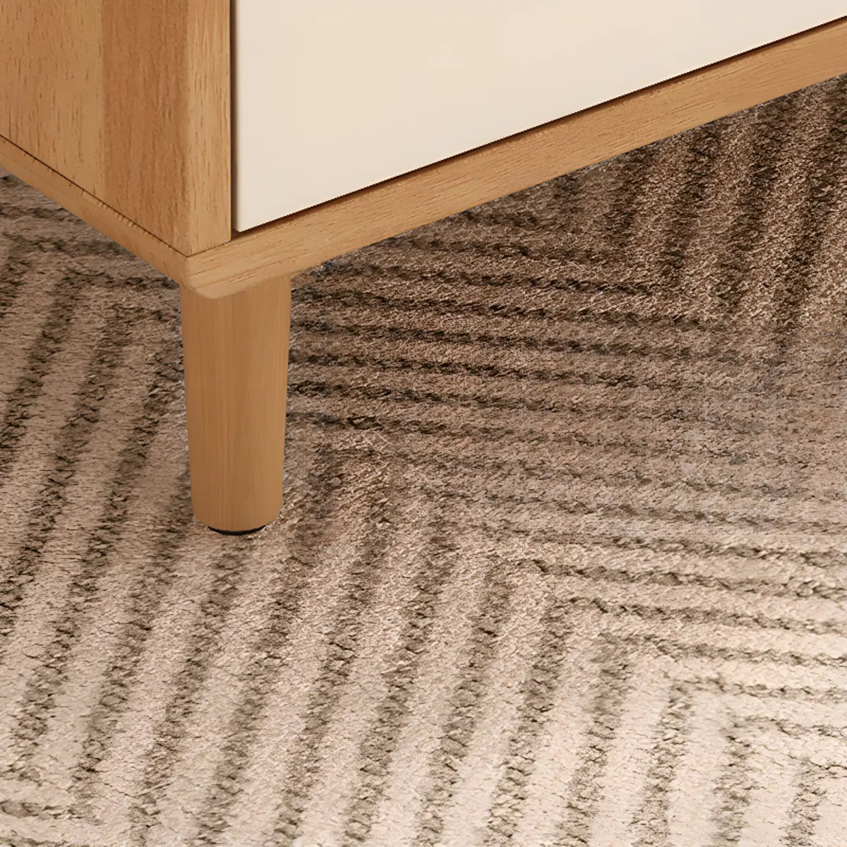 Scandinavian Rubberwood Enclosed Storage TV Stand Image - 11