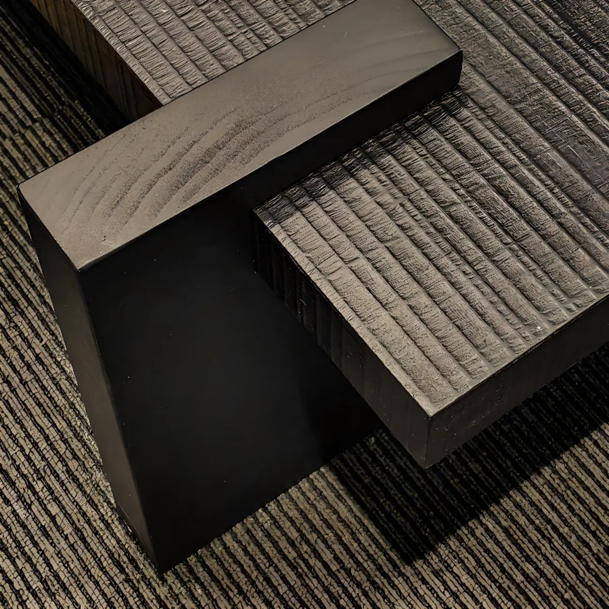 Scandinavian Square Pine Wood Single Coffee Table Image - 8