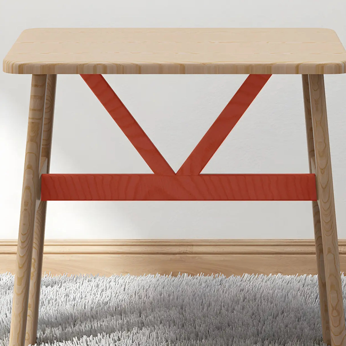 Scandinavian Square Wooden Natural Dining Table Image - 11