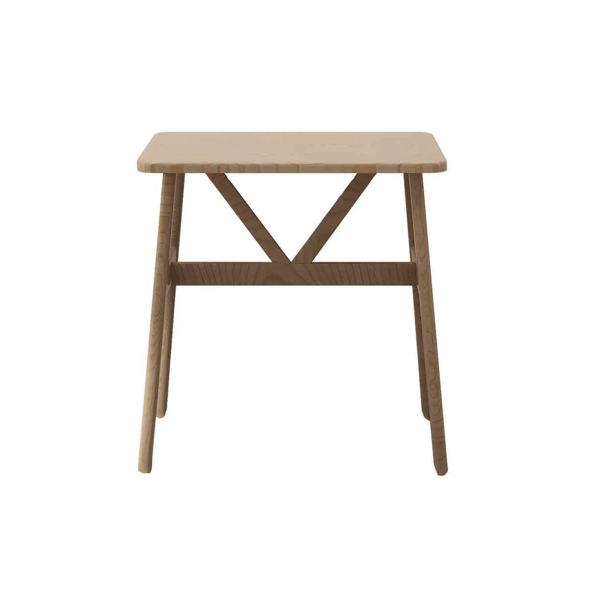 Scandinavian Square Wooden Natural Dining Table Image - 8