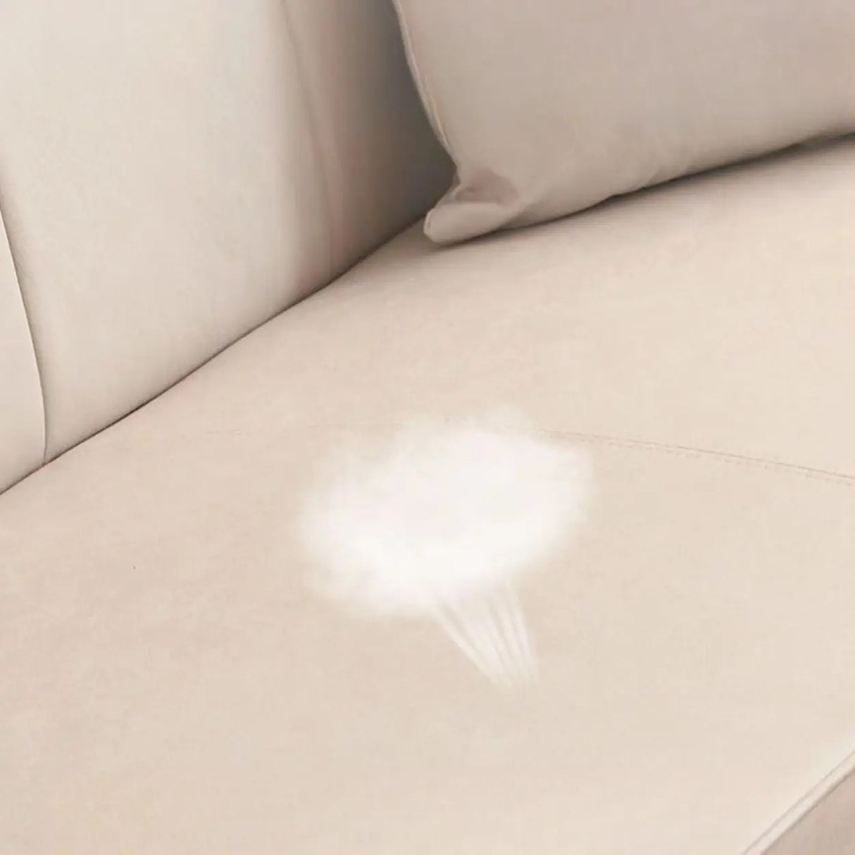 Scandinavian Tech Cloth Tufted Back Rubberwood Leg Sofa Image - 10