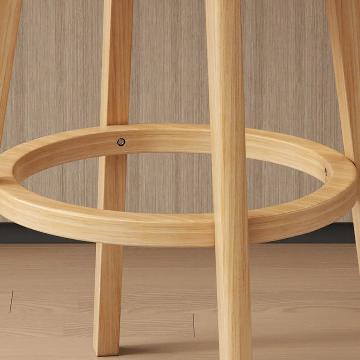 Scandinavian Upholstered Bar Stool with Curved Back Image - 19