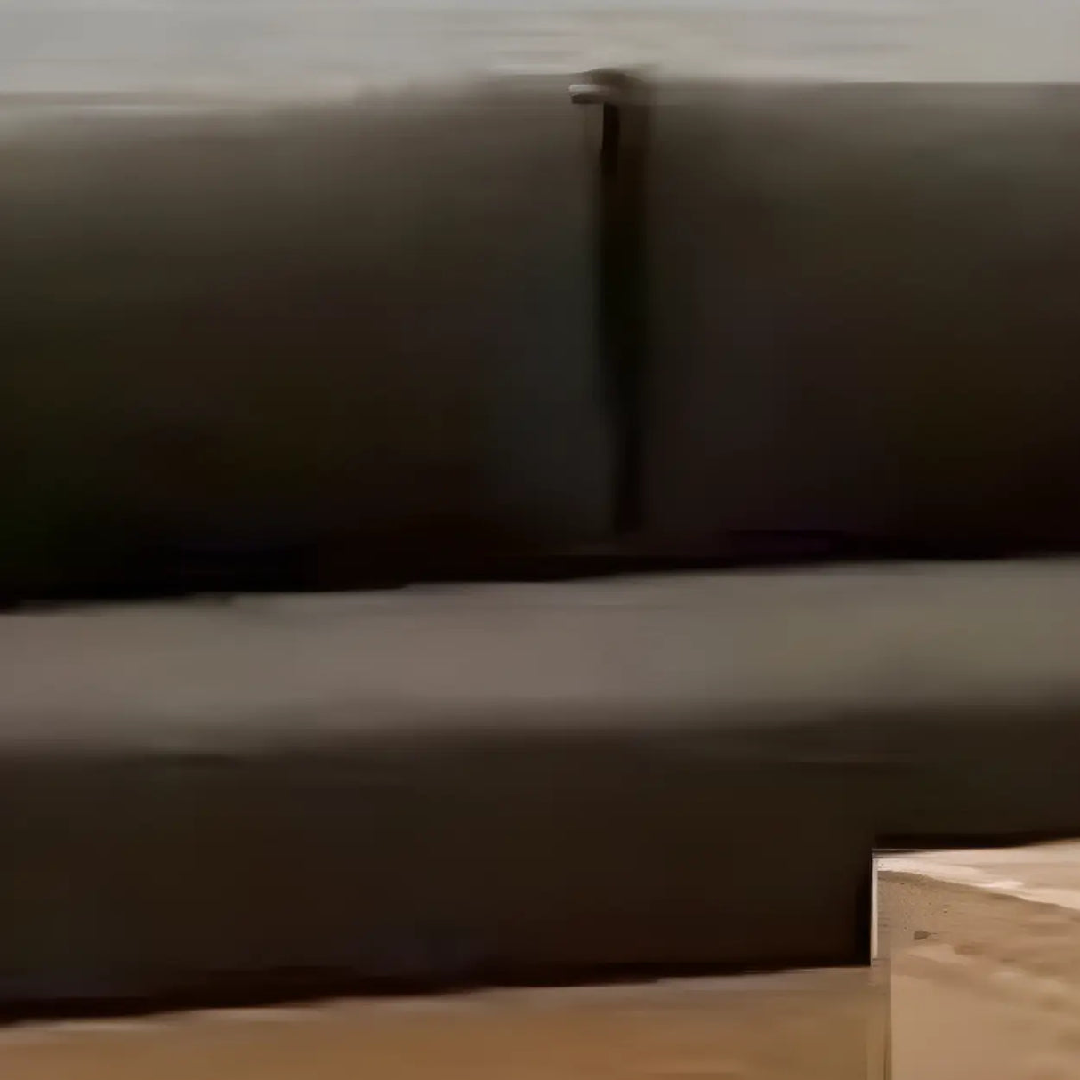 Scandinavian UV Resistant Wood Black Cushions Patio Sofa Set Image - 5