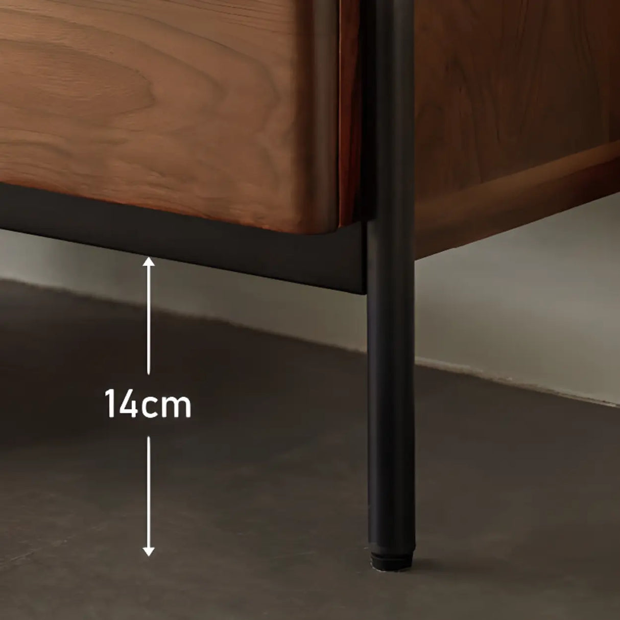 Scandinavian Walnut Sideboard with Drawers TV Stand Image - 5