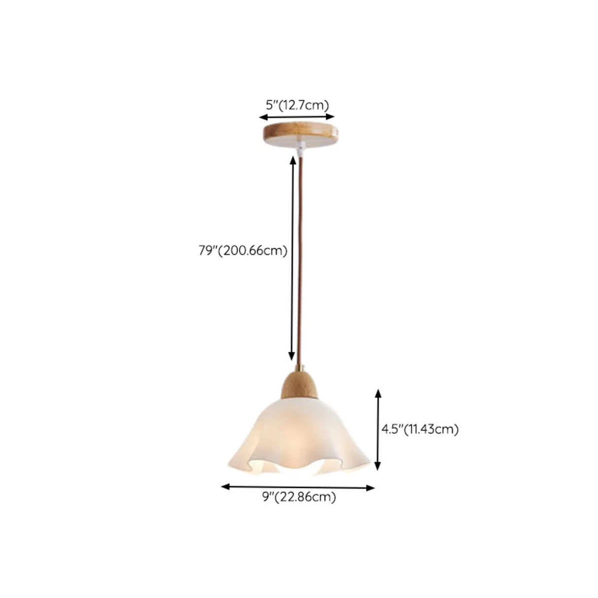 Scandinavian White Scalloped Dome Pendant Light