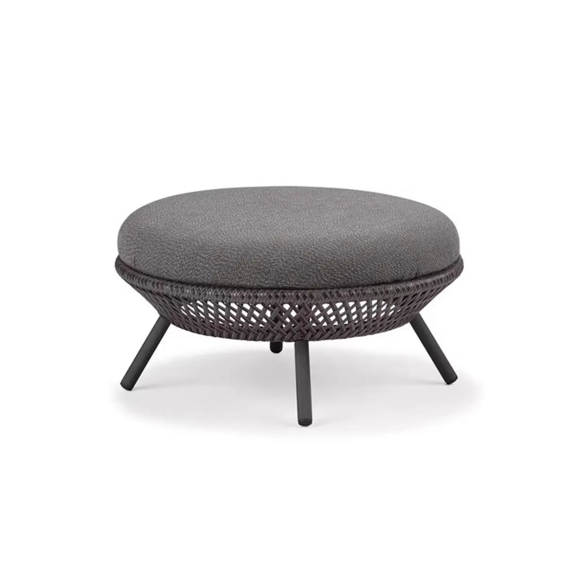 Scandinavian Wicker Gray Patio Sofa Set with Cushions Image - 16