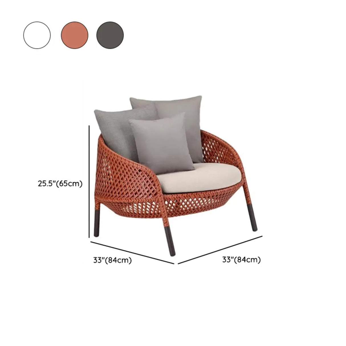 Scandinavian Wicker Gray Patio Sofa Set with Cushions Image - 19