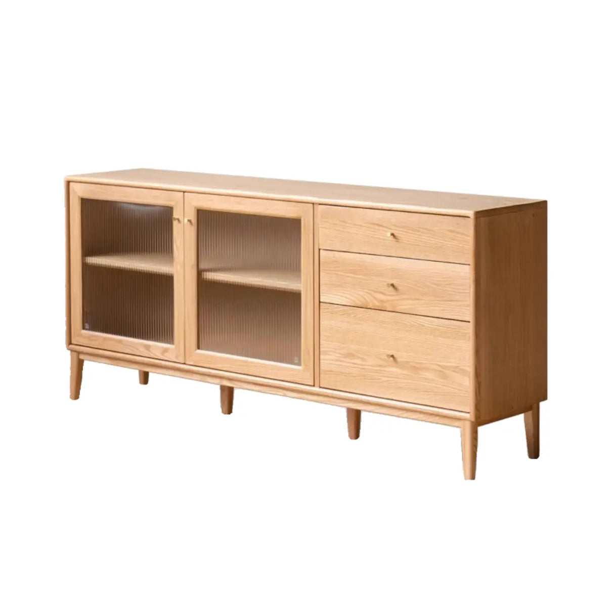 Scandinavian Wood Natural Cabinets Buffet with Storage Image - 5