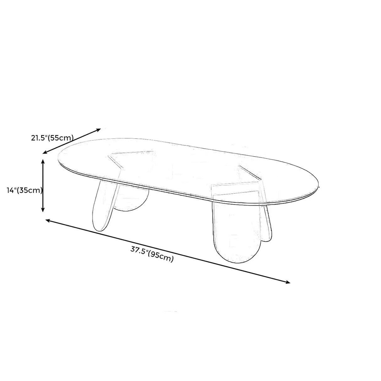 Scratch Resistant Acrylic Gloss Finish Coffee Table Image - 18