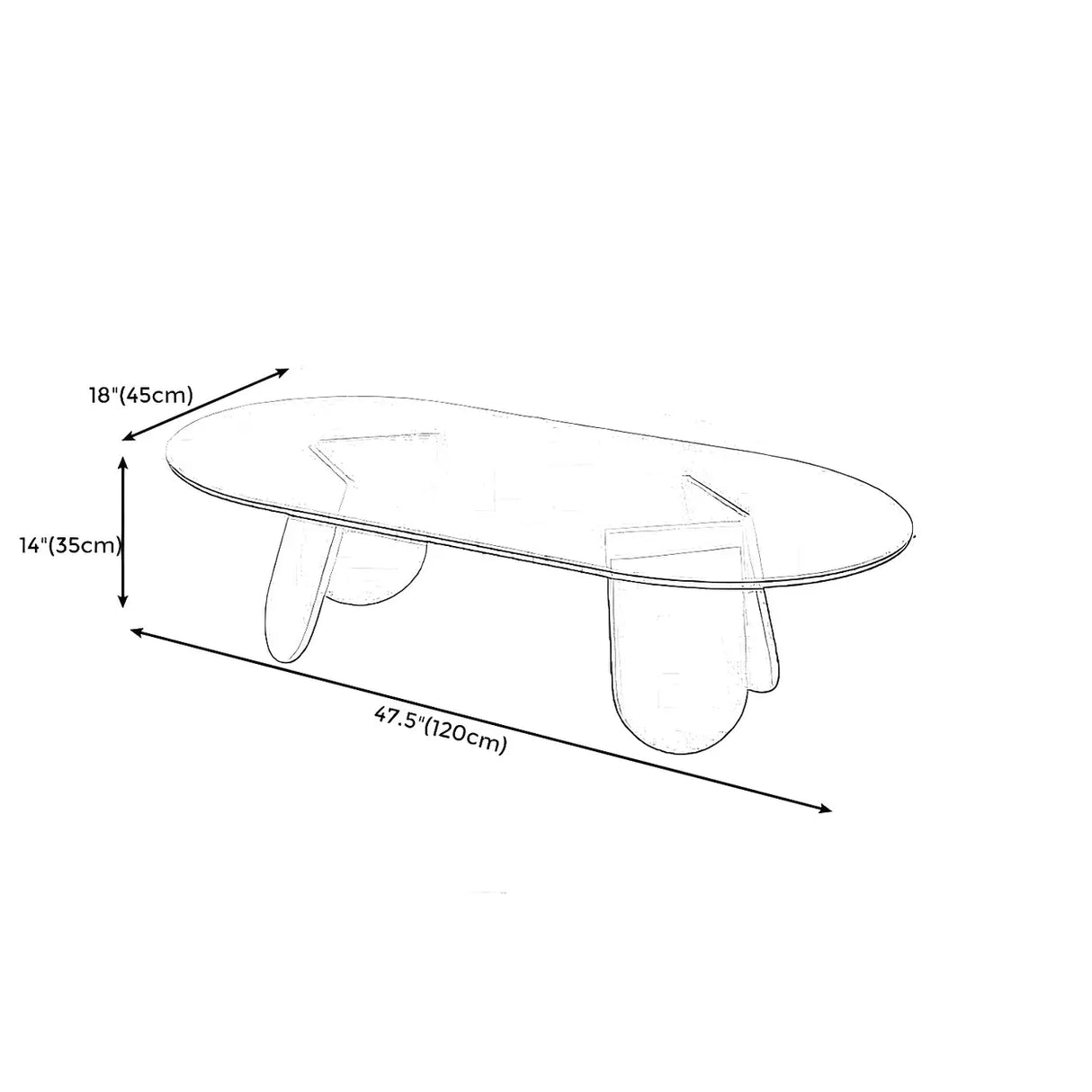 Scratch Resistant Acrylic Gloss Finish Coffee Table Image - 19