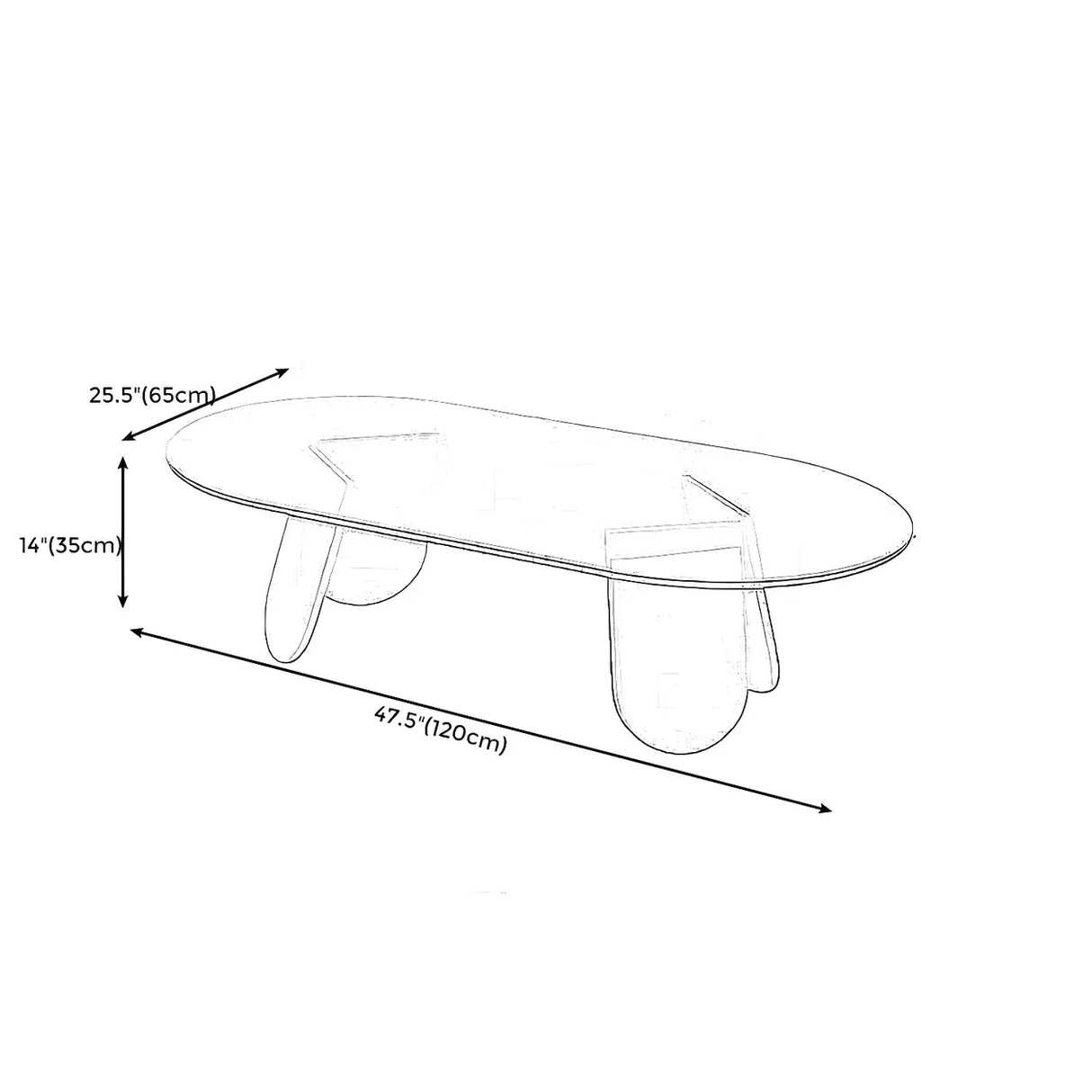 Scratch Resistant Acrylic Gloss Finish Coffee Table Image - 20
