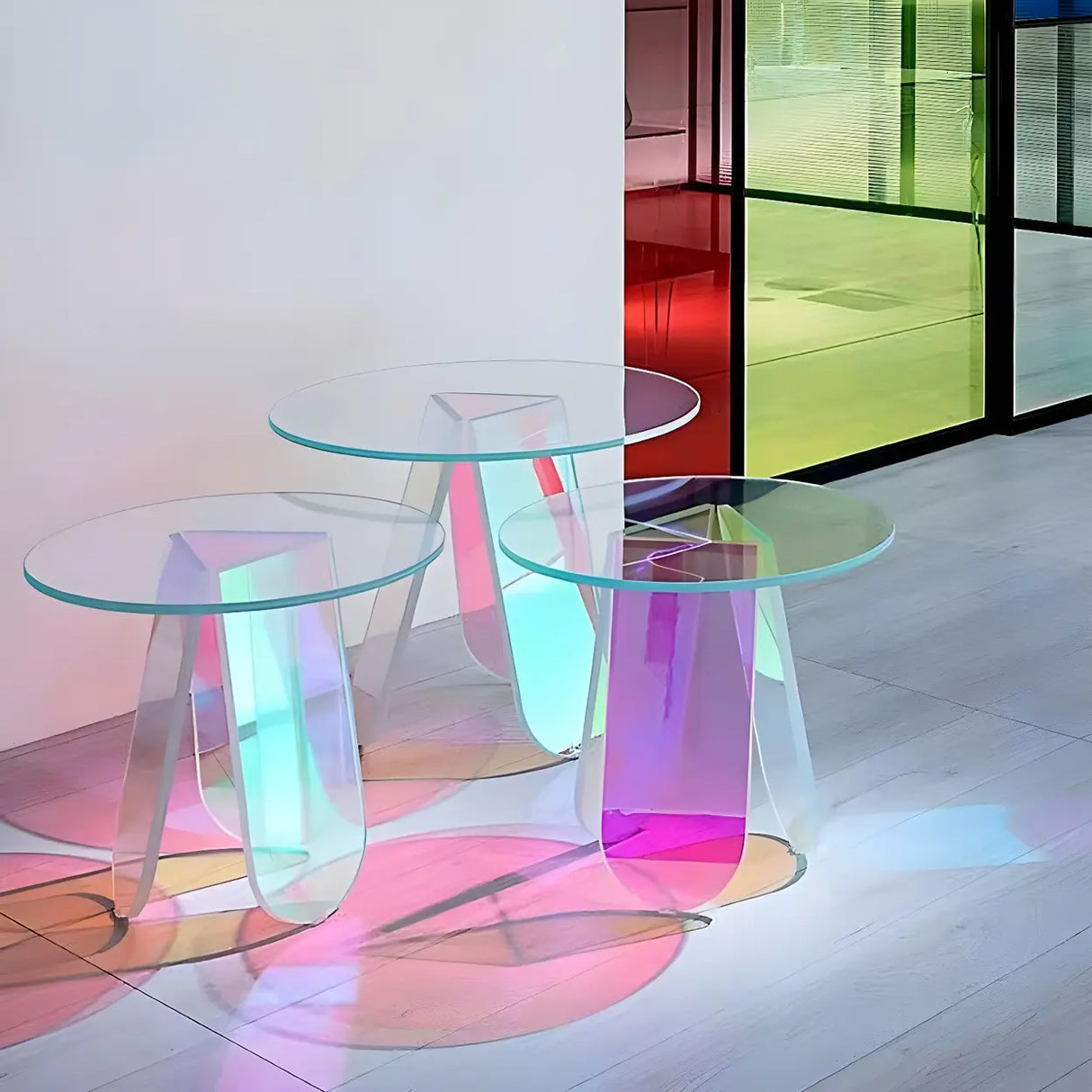 Scratch Resistant Acrylic Gloss Finish Coffee Table Image - 4