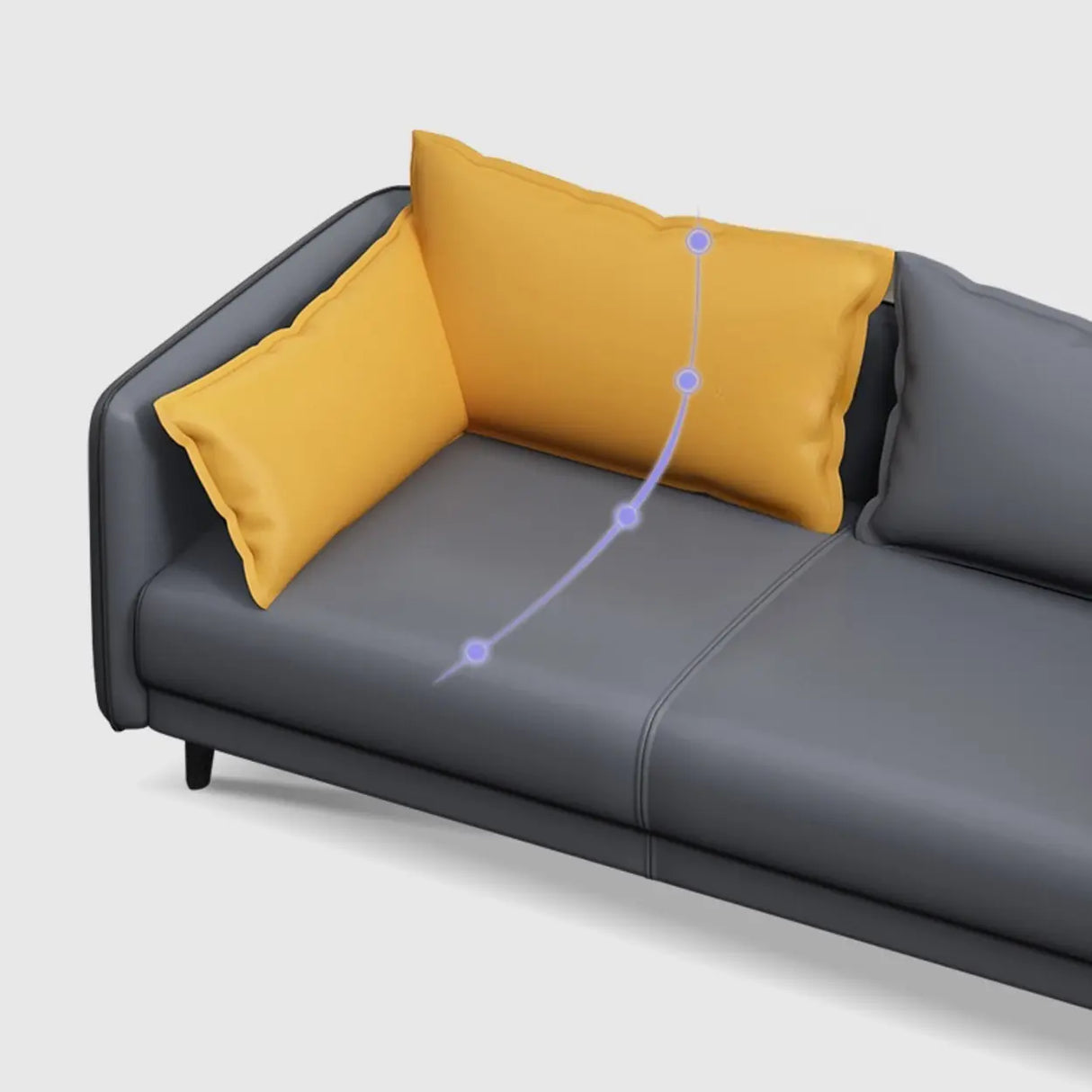 Scratch Resistant Faux Leather Pillow Back Loveseat Image - 20