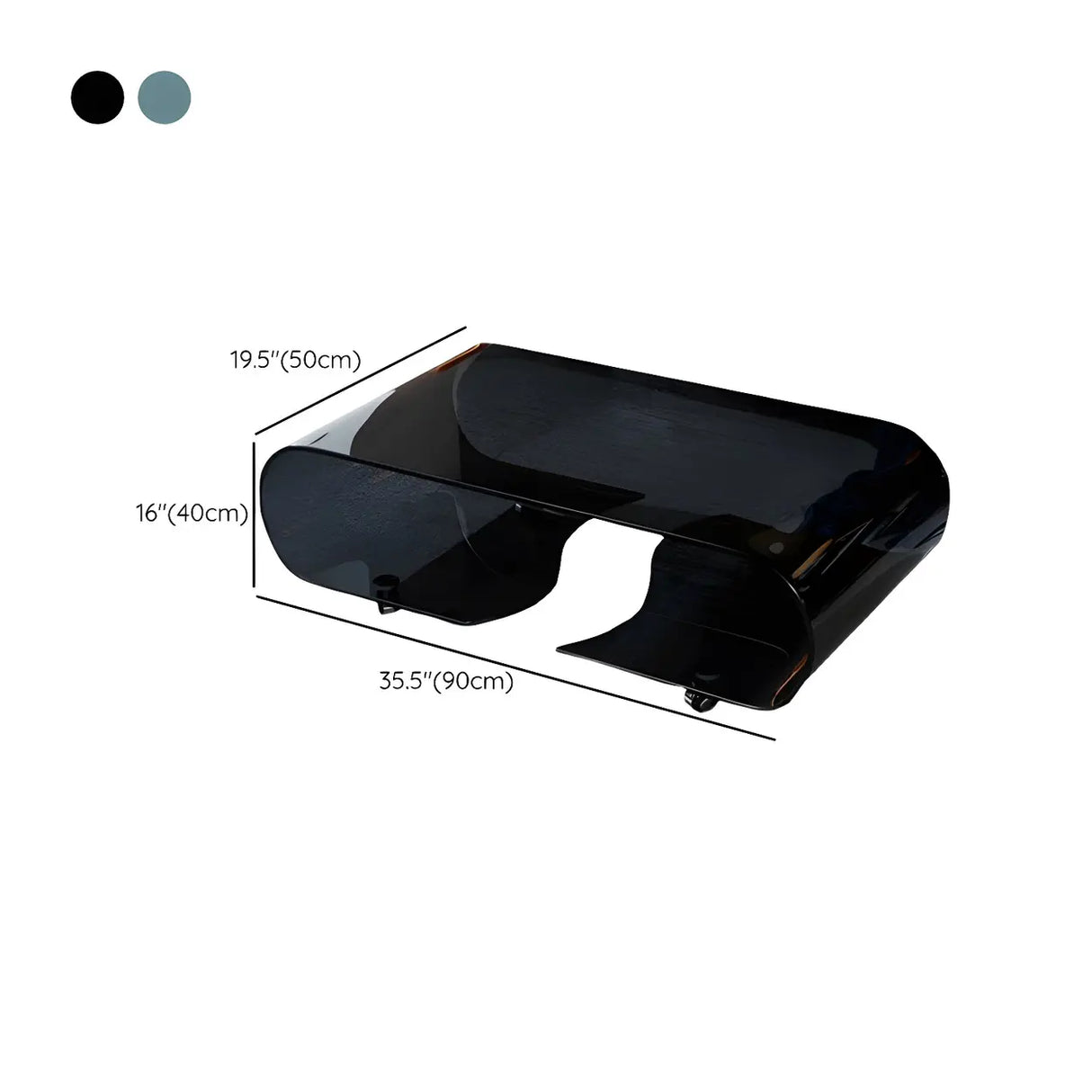 Scratch Resistant Glass Rectangular Shelf Coffee Table