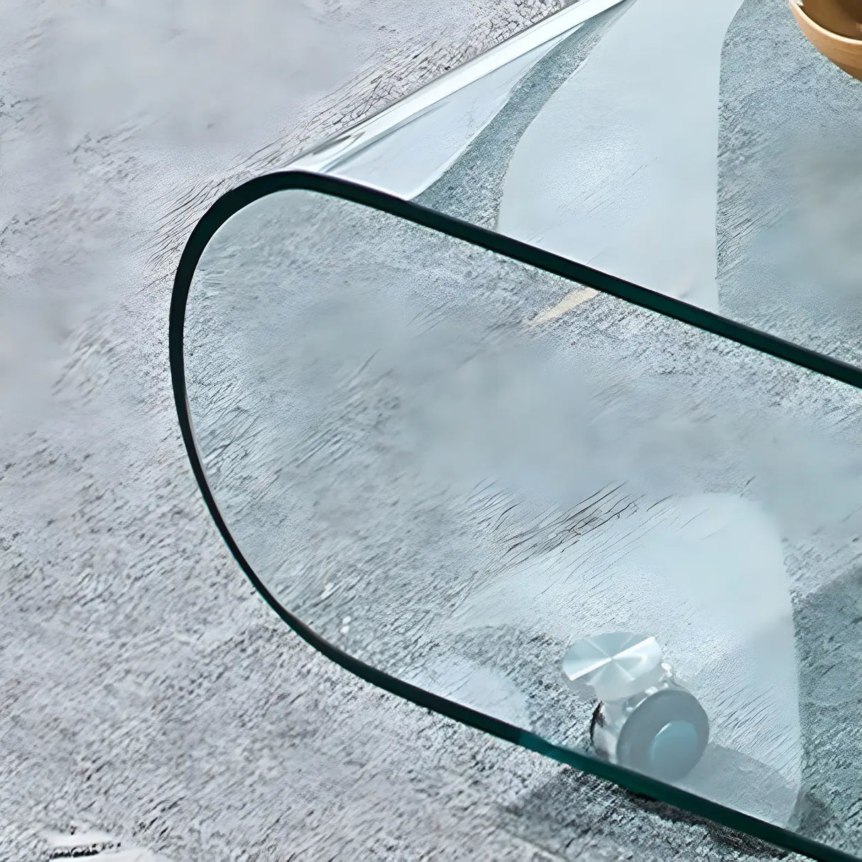 Scratch Resistant Glass Rectangular Shelf Coffee Table Image - 6