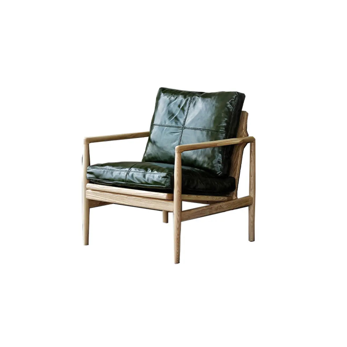 Scratch Resistant Leather Cushion Back Arm Chair Image - 20