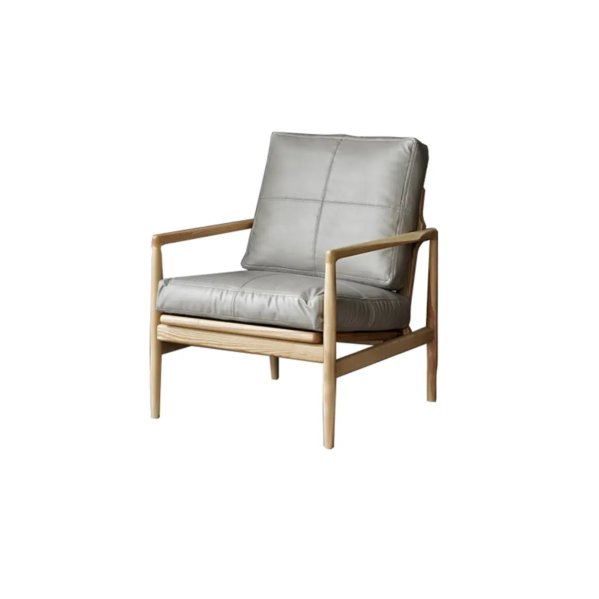 Scratch Resistant Leather Cushion Back Arm Chair Image - 26