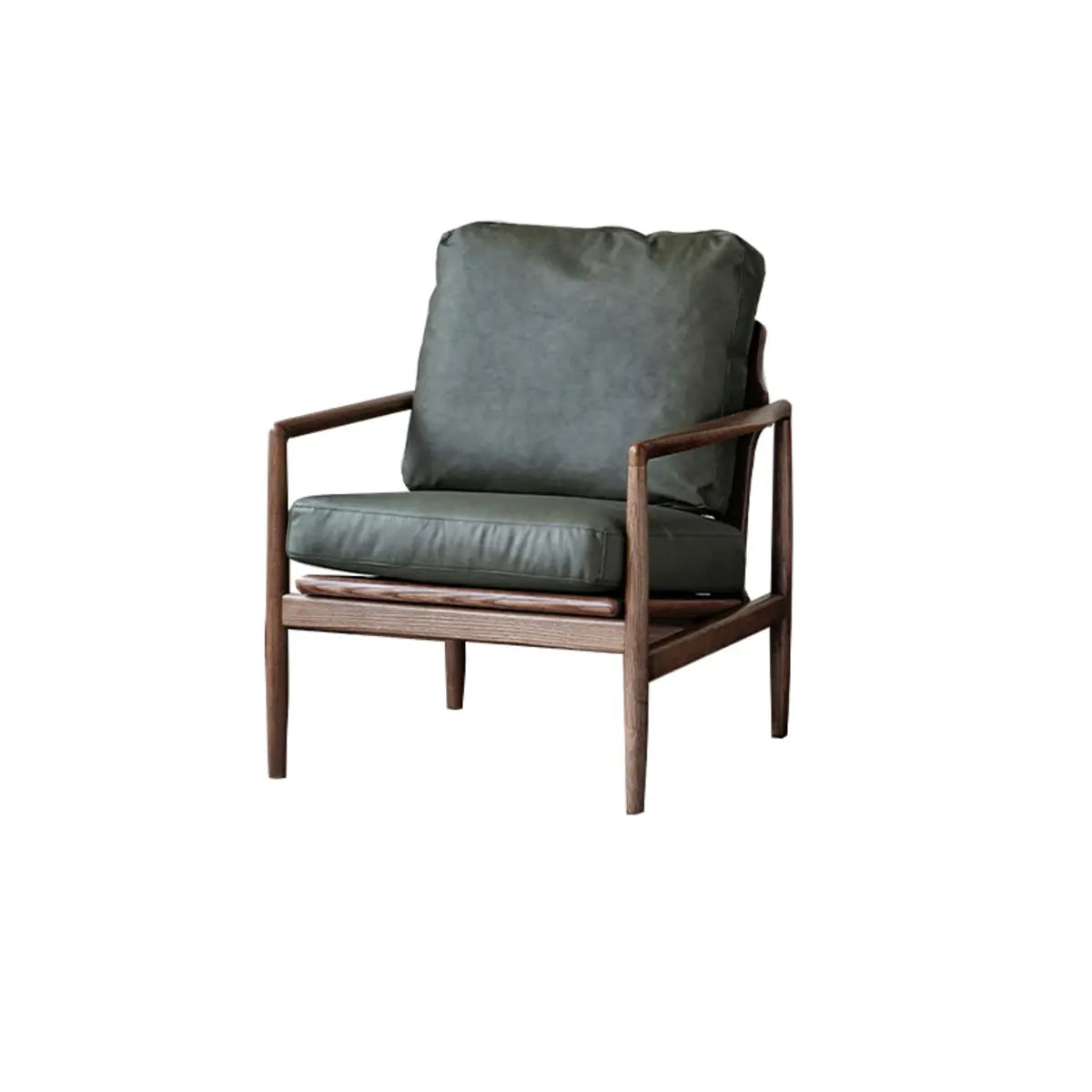 Scratch Resistant Leather Cushion Back Arm Chair Image - 27