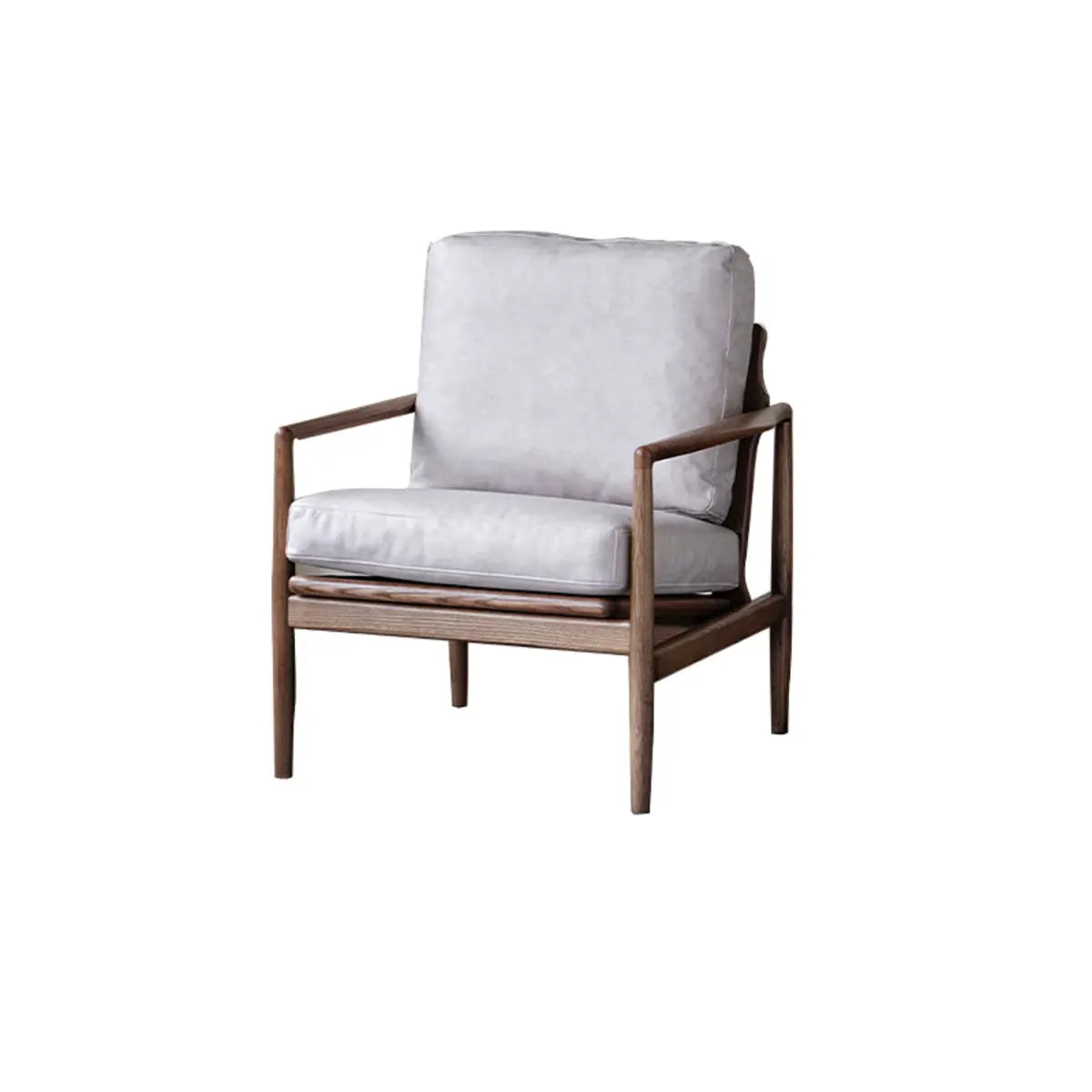 Scratch Resistant Leather Cushion Back Arm Chair Image - 28