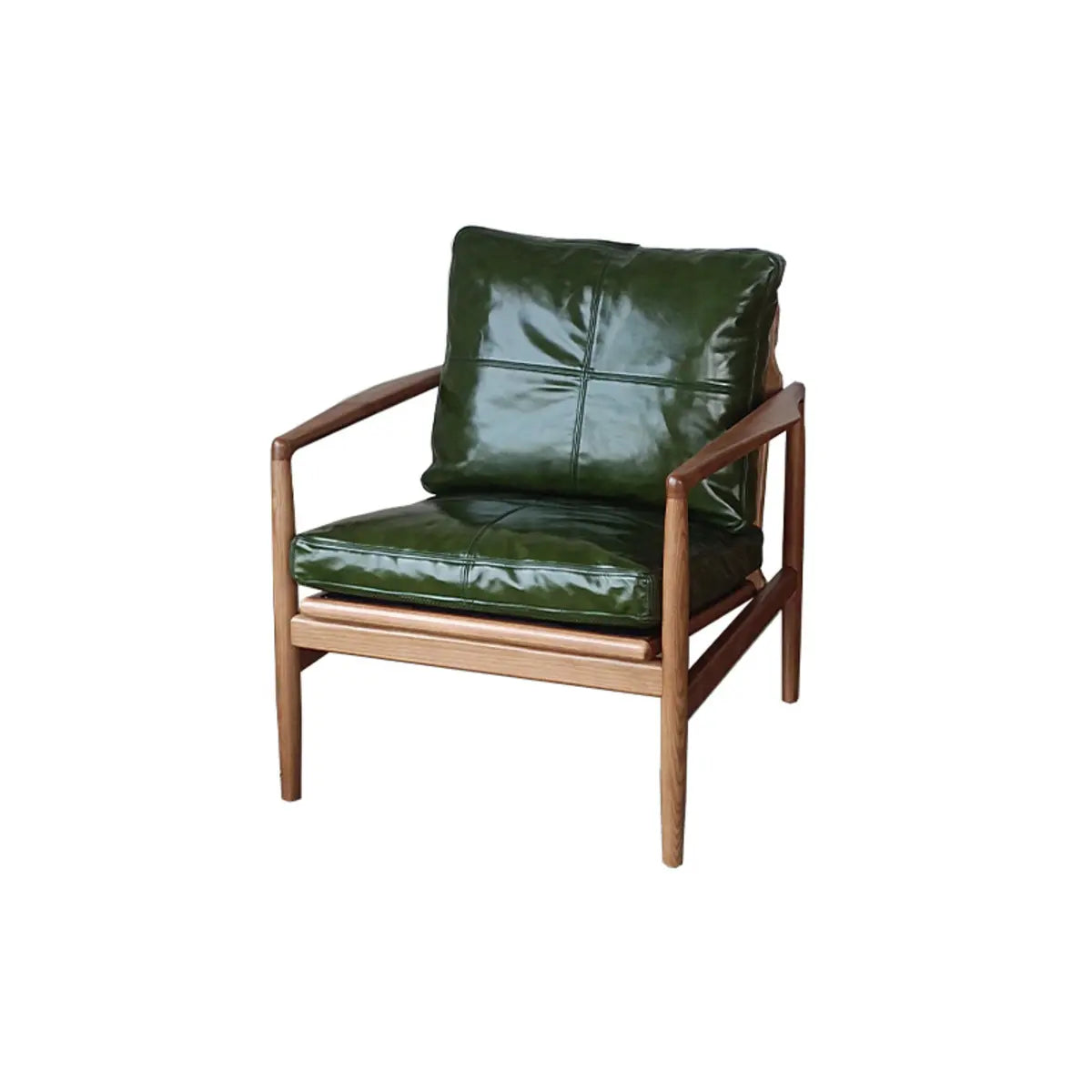 Scratch Resistant Leather Cushion Back Arm Chair Image - 6