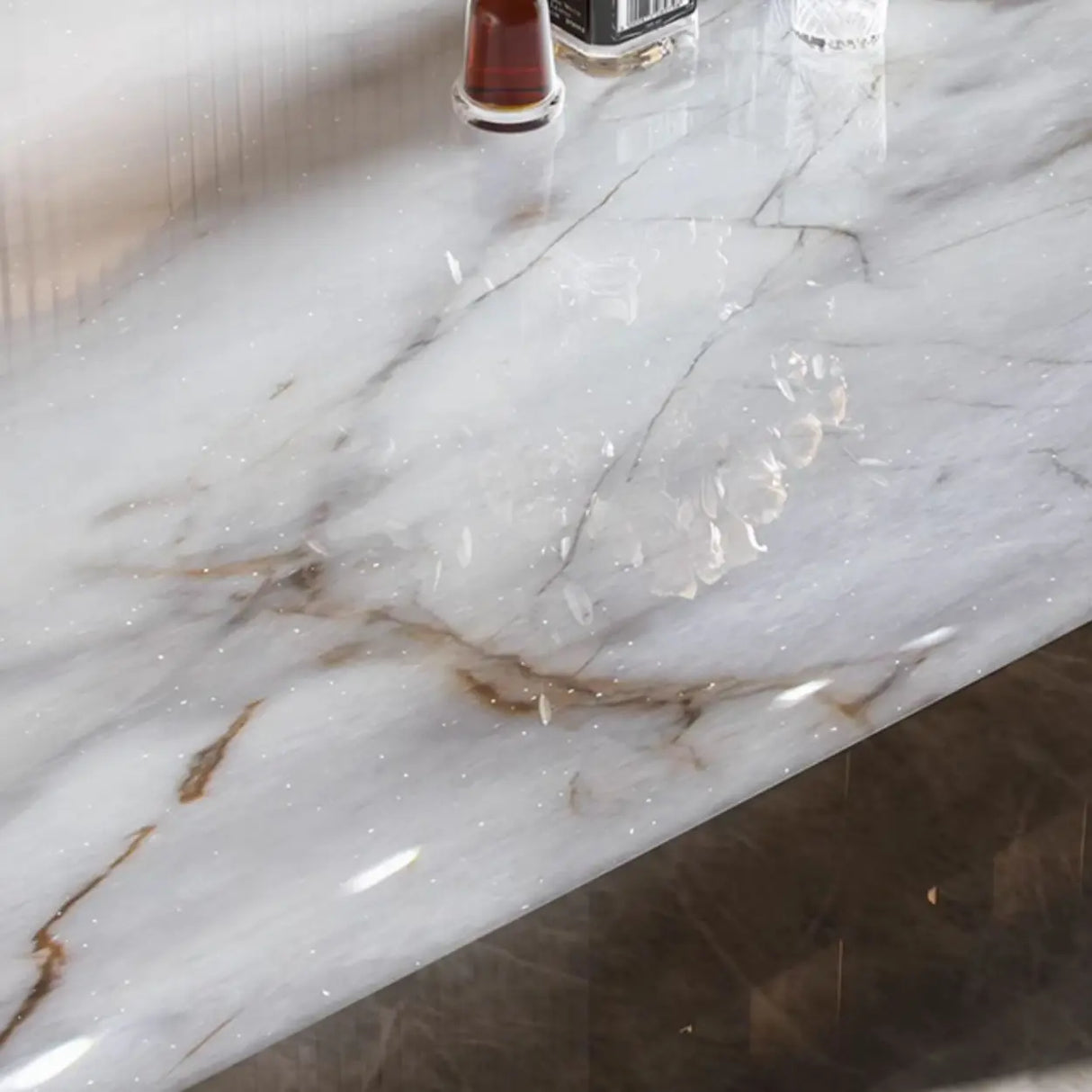 Scratch Resistant Round Marble Storage Coffee Table Image - 6