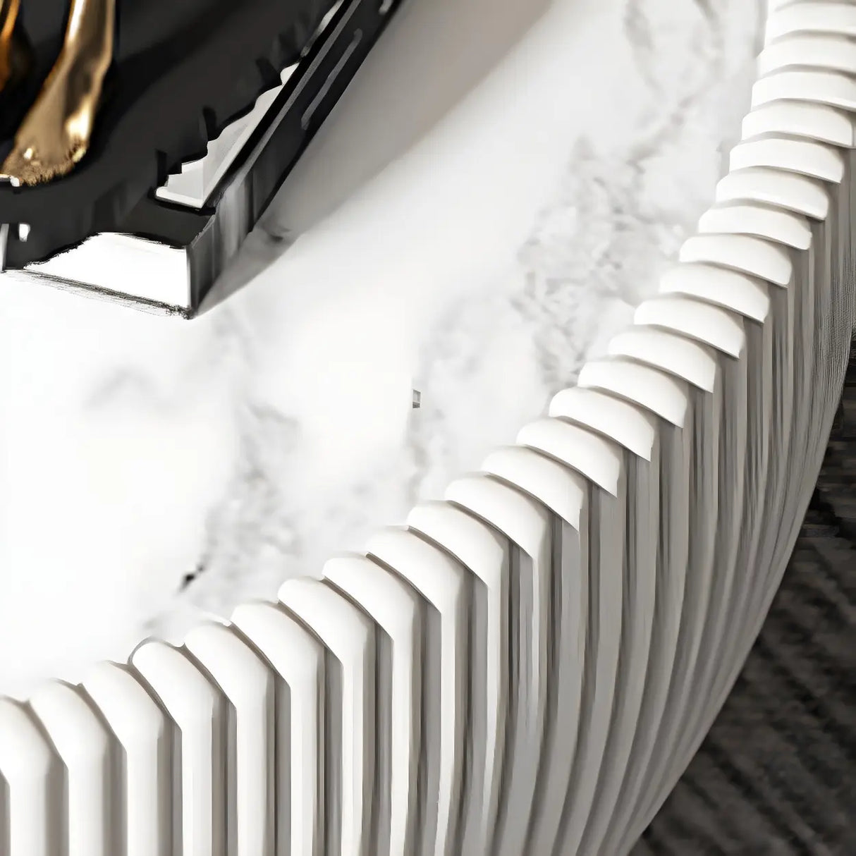 Scratch Resistant Round Stone Bunching Coffee Tables Image - 11