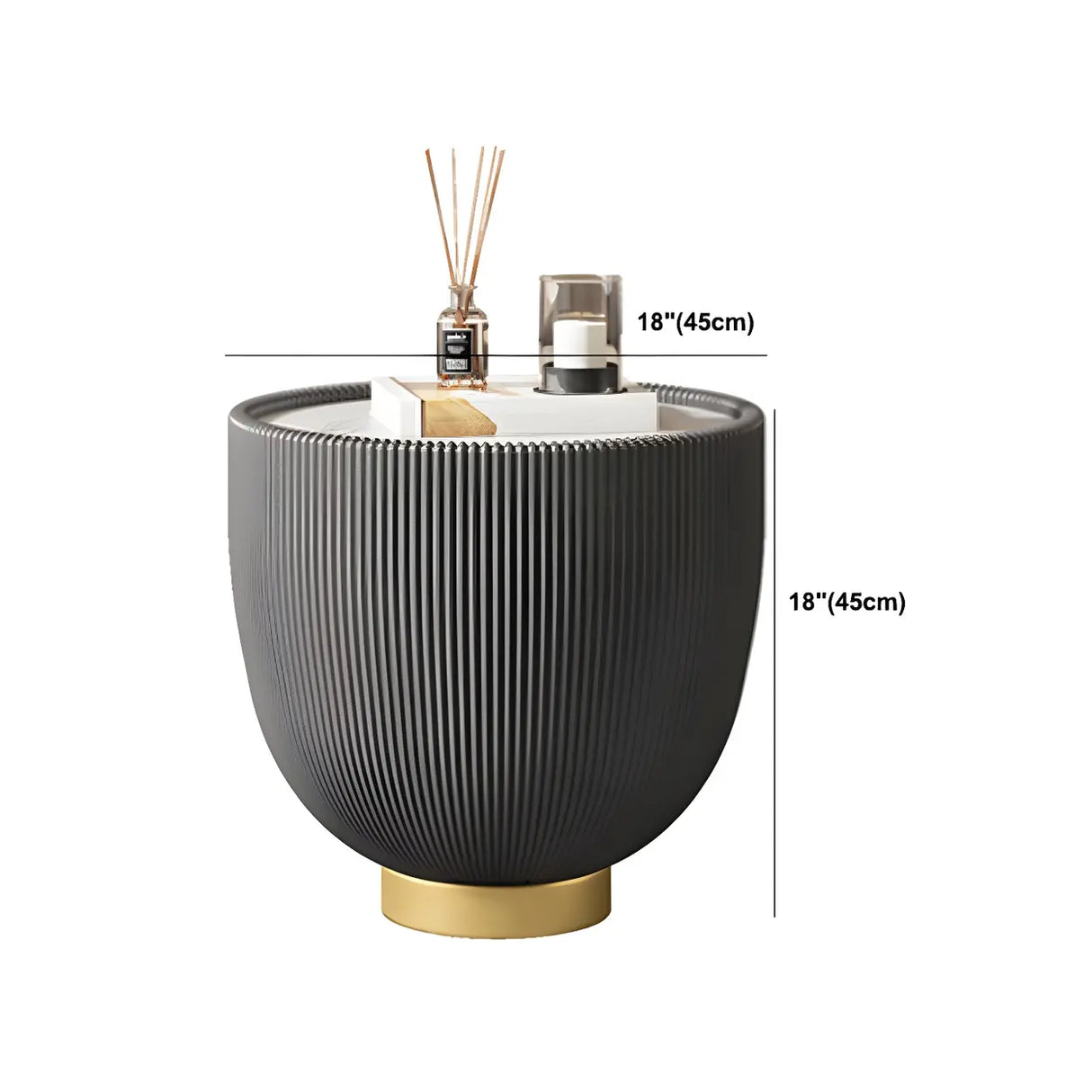 Scratch Resistant Round Stone Bunching Coffee Tables