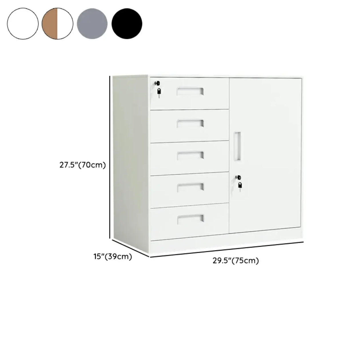 Secure Alloy Vertical Metal Filing Cabinet with Shelves Image - 31