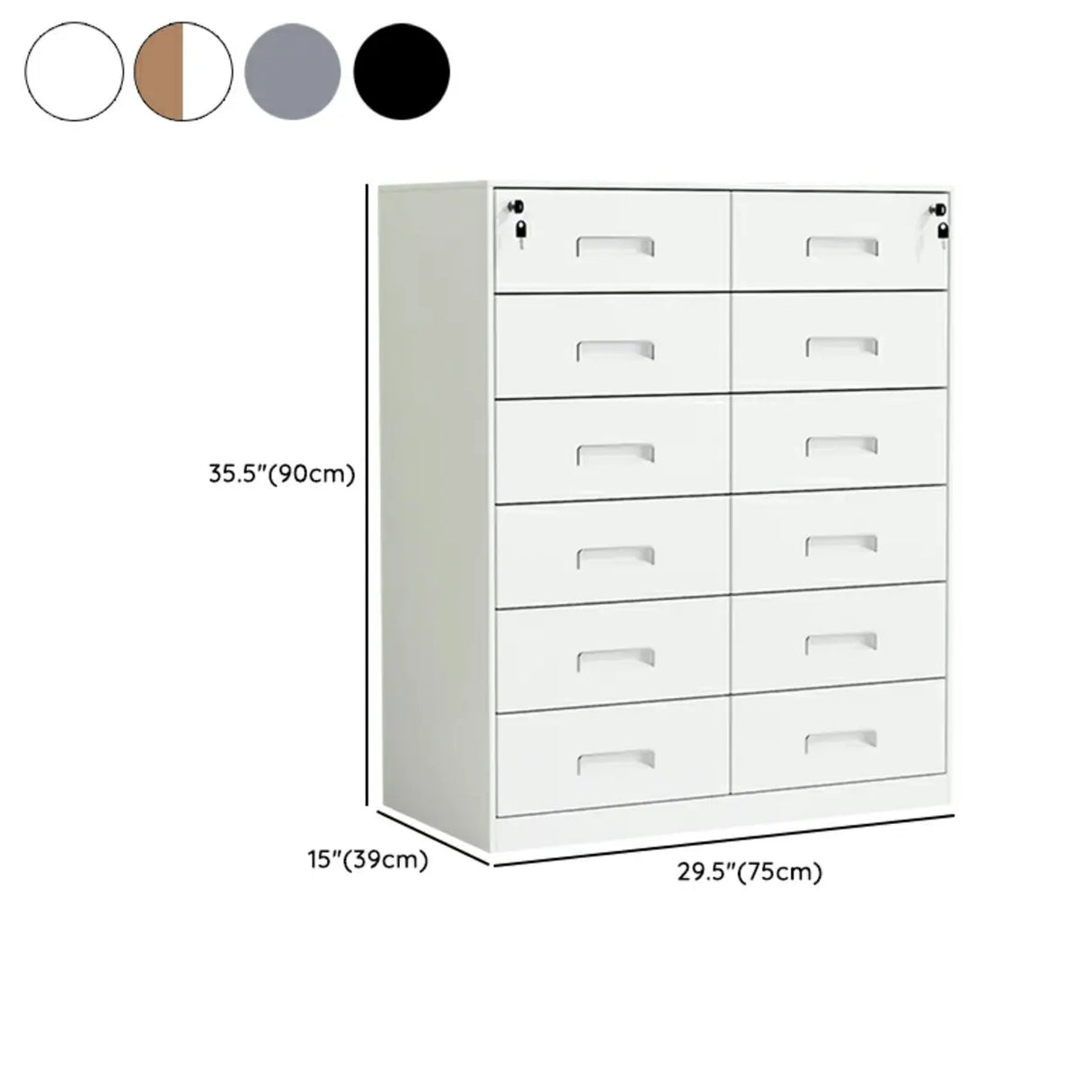 Secure Alloy Vertical Metal Filing Cabinet with Shelves Image - 33