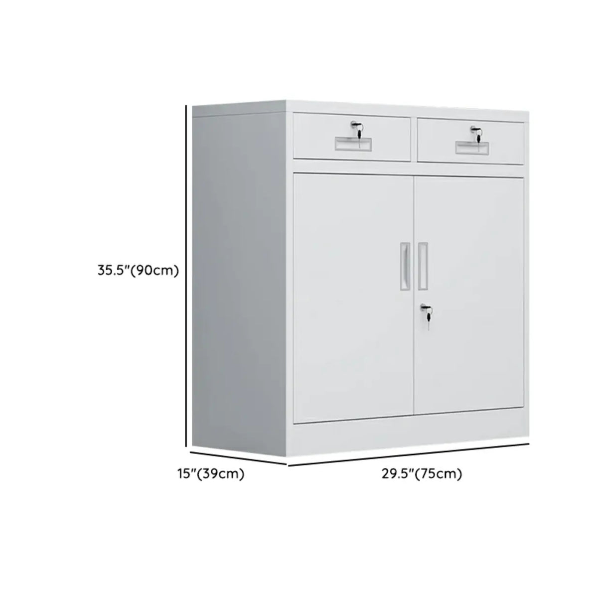 Secure Alloy Vertical Metal Filing Cabinet with Shelves Image - 34
