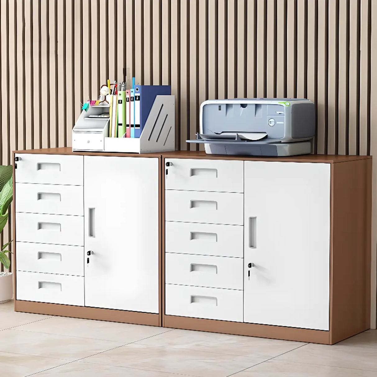 Secure Storage Steel Vertical Filing Cabinet with Key Lock Image - 3