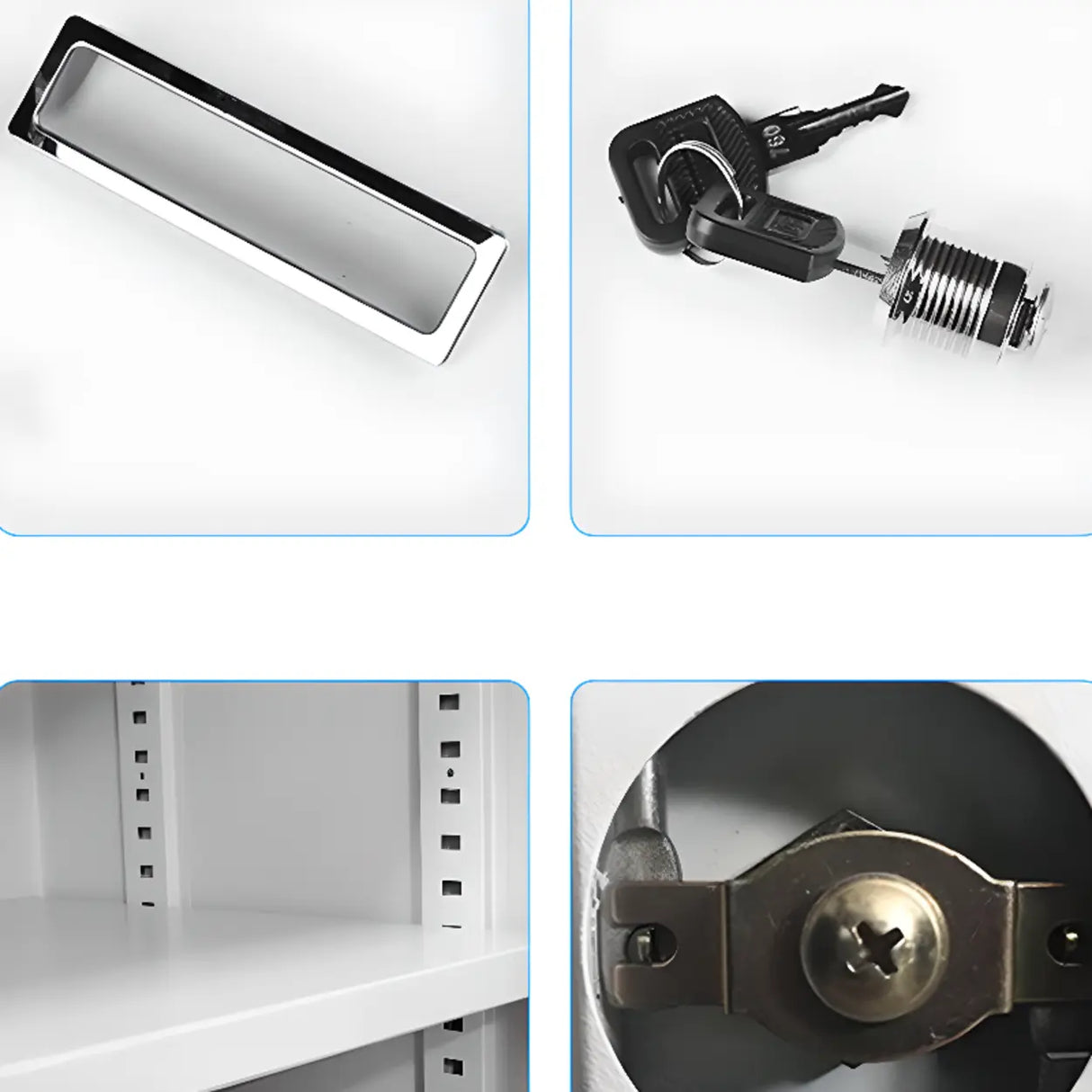 Secure Storage Steel Vertical Filing Cabinet with Key Lock Image - 6