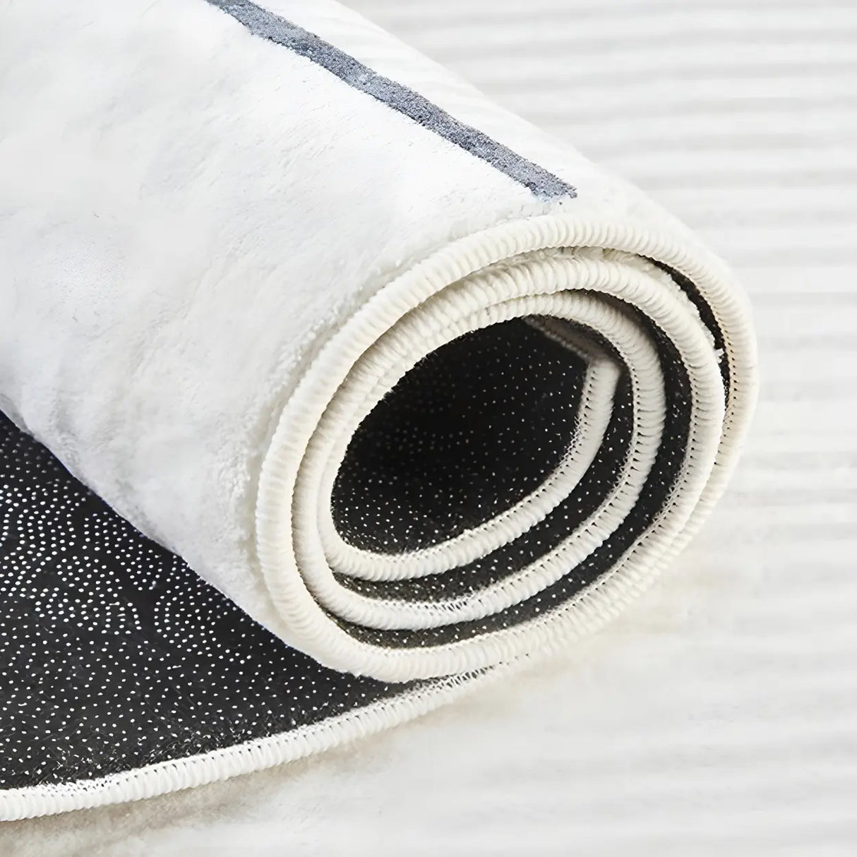 Shabby Chic Rectangular Polyester Gray Area Rug Image - 7