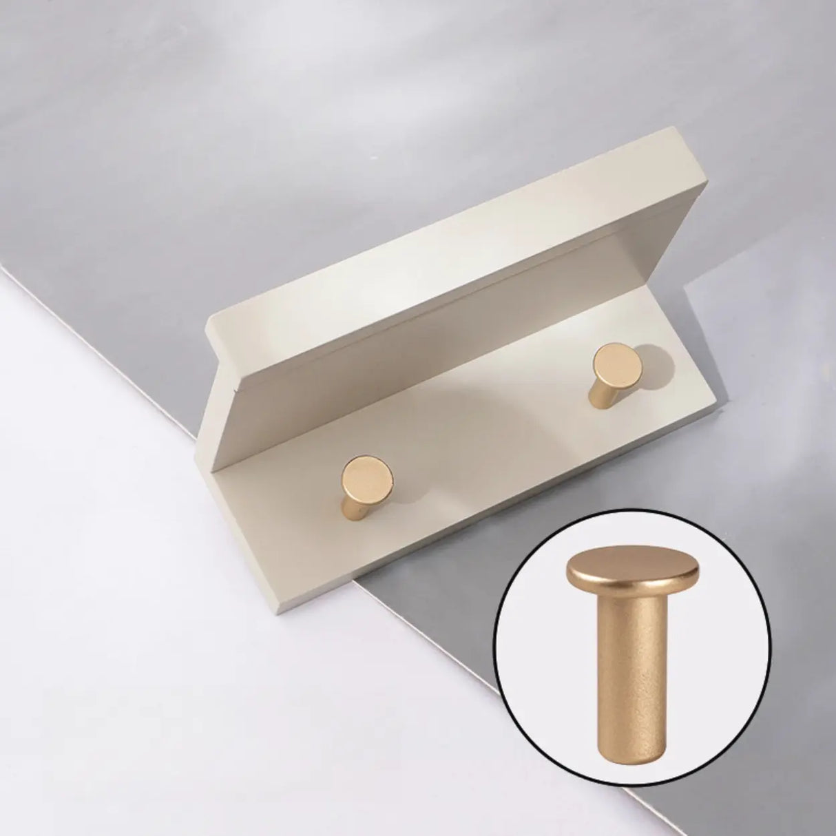 Shelf Bamboo Wood White Floating Mount Storage Coat Rack Image - 10