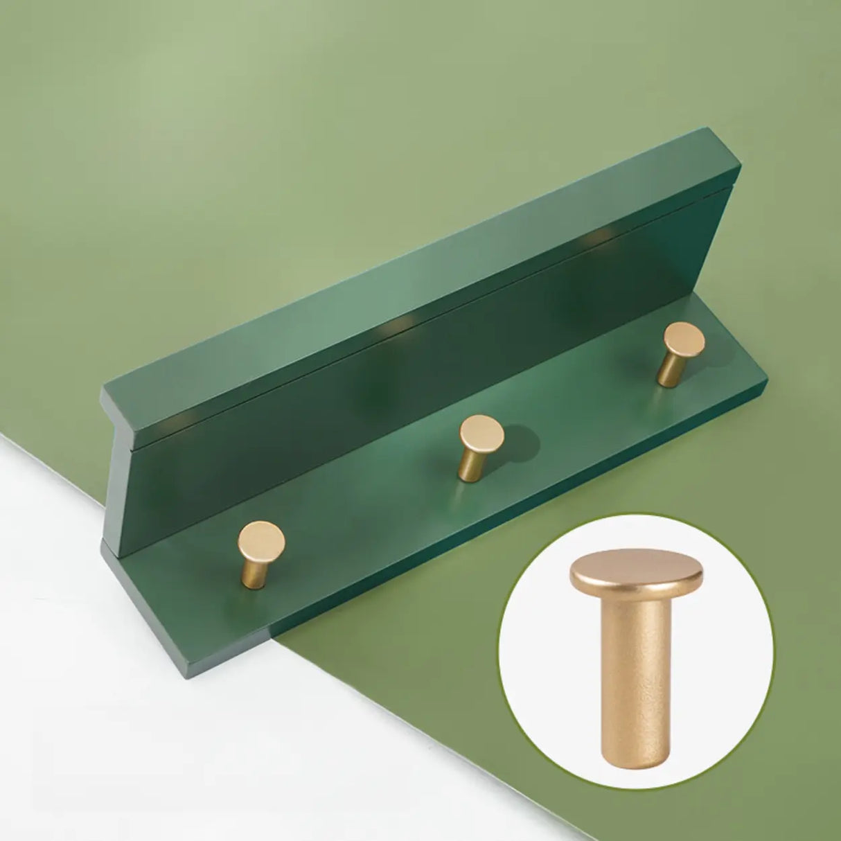 Shelf Bamboo Wood White Floating Mount Storage Coat Rack Image - 11