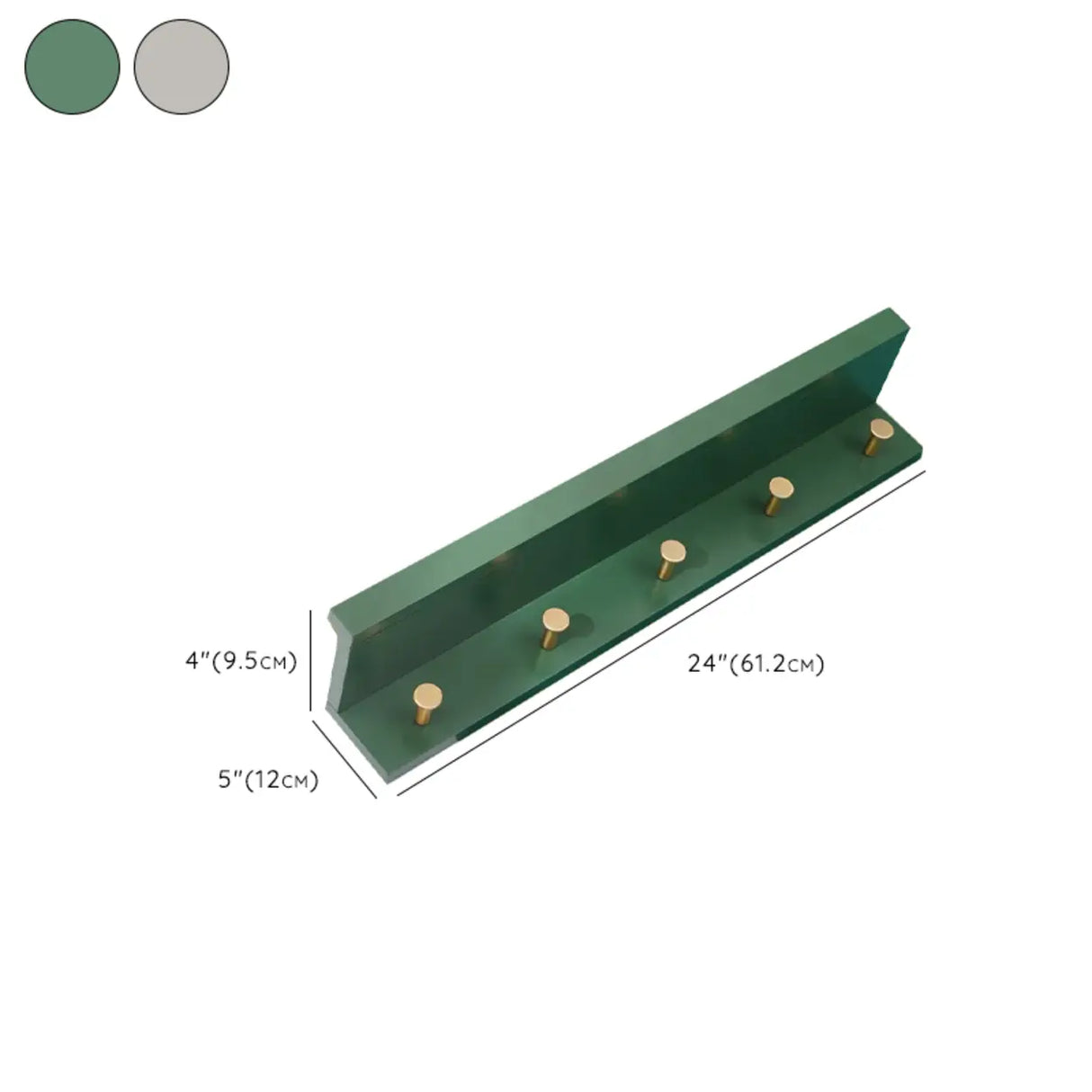 Shelf Bamboo Wood White Floating Mount Storage Coat Rack Image - 17