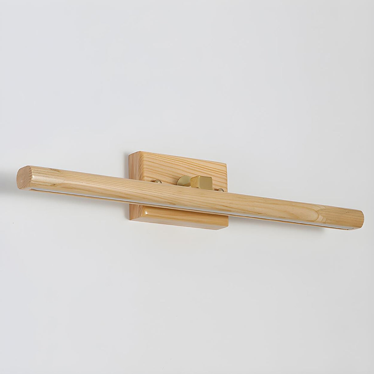 Shower Room Simple Nordic Wooden Cylinder Vanity Light Image - 11