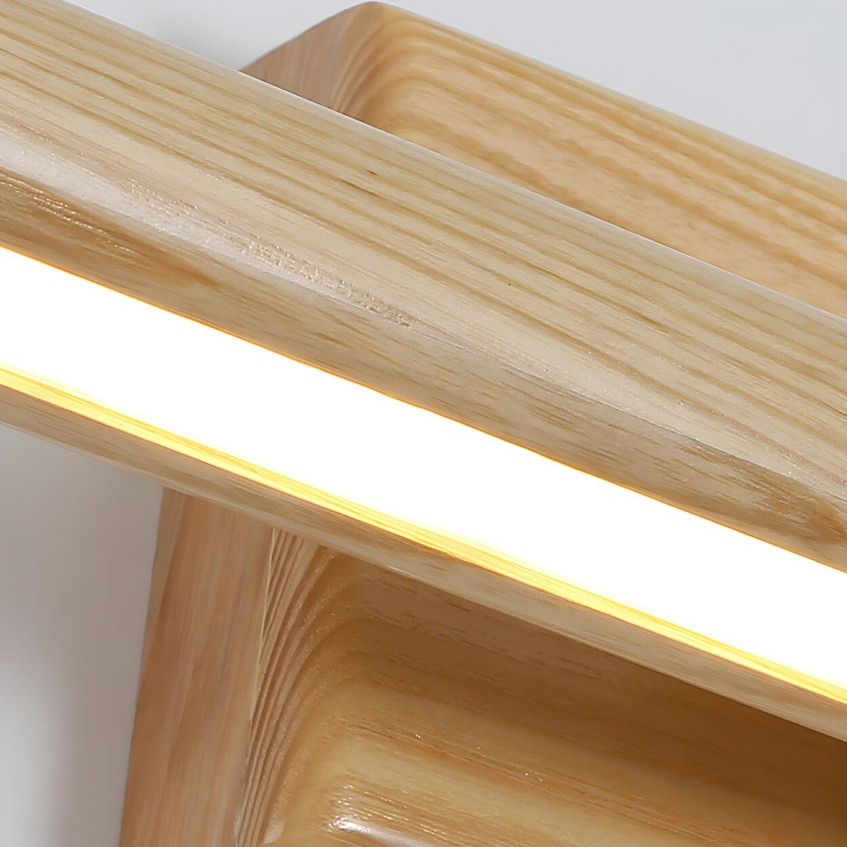 Shower Room Simple Nordic Wooden Cylinder Vanity Light Image - 12