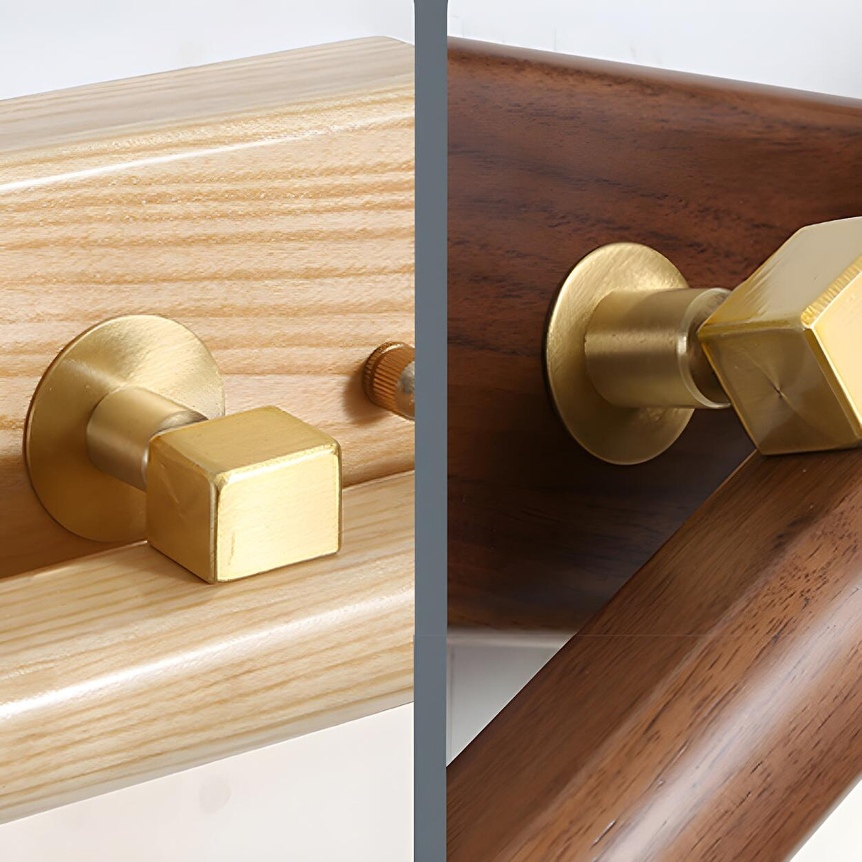 Shower Room Simple Nordic Wooden Cylinder Vanity Light Image - 4