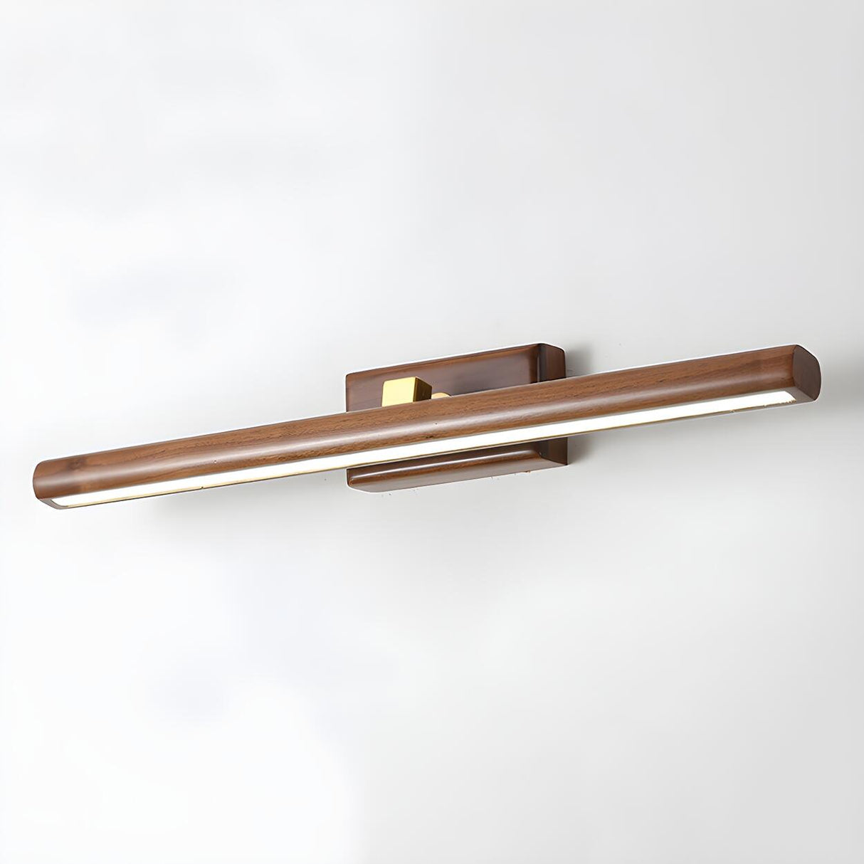 Shower Room Simple Nordic Wooden Cylinder Vanity Light Image - 8