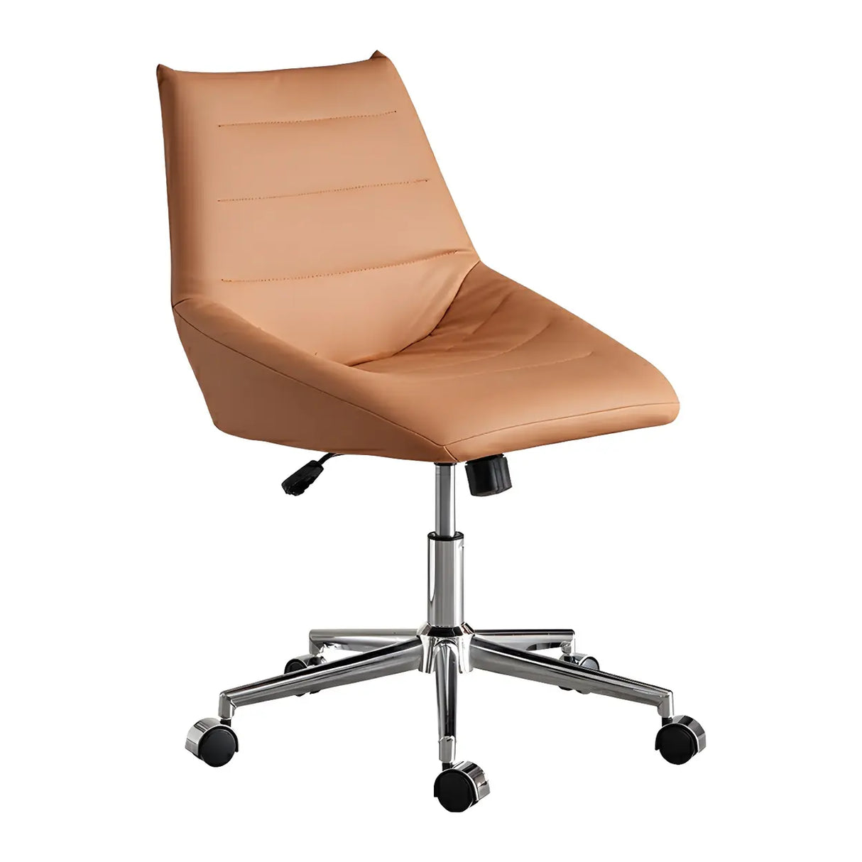 Silver Base Swivel Ergonomic Leather Office Chairs Image - 9
