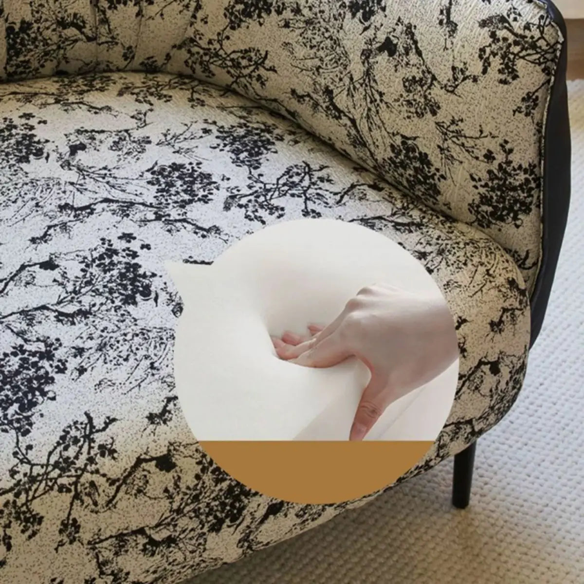 Silver Four Legs Leather Pillow Back Accent Chair Image - 13