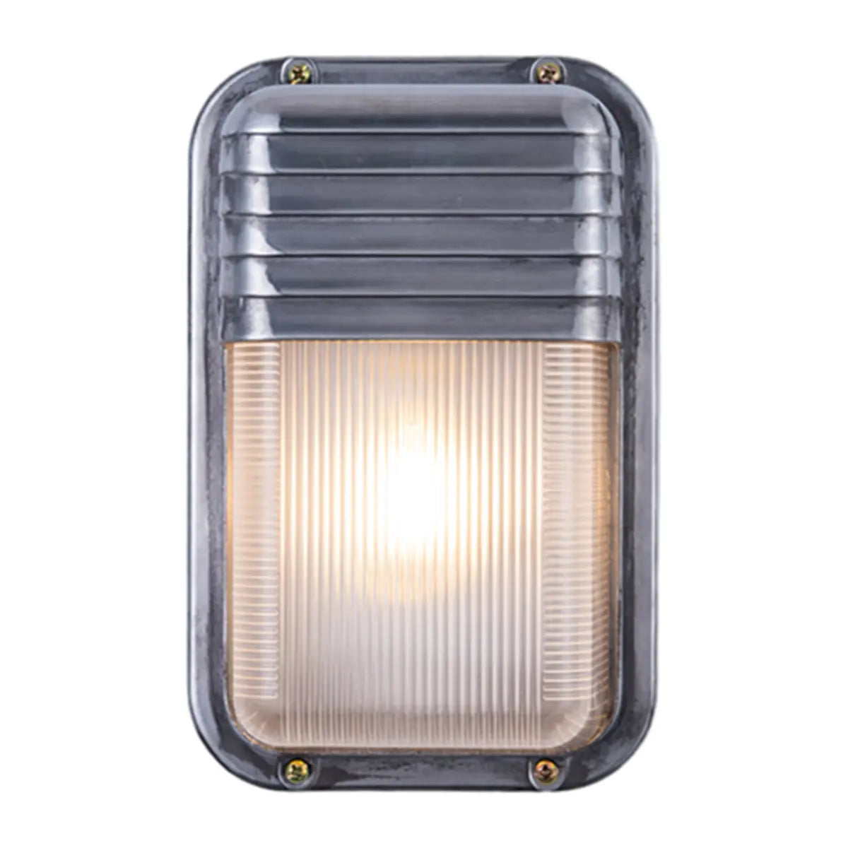 Silver Simple Geometric Chrome Outdoor Glass Wall Light Image - 8