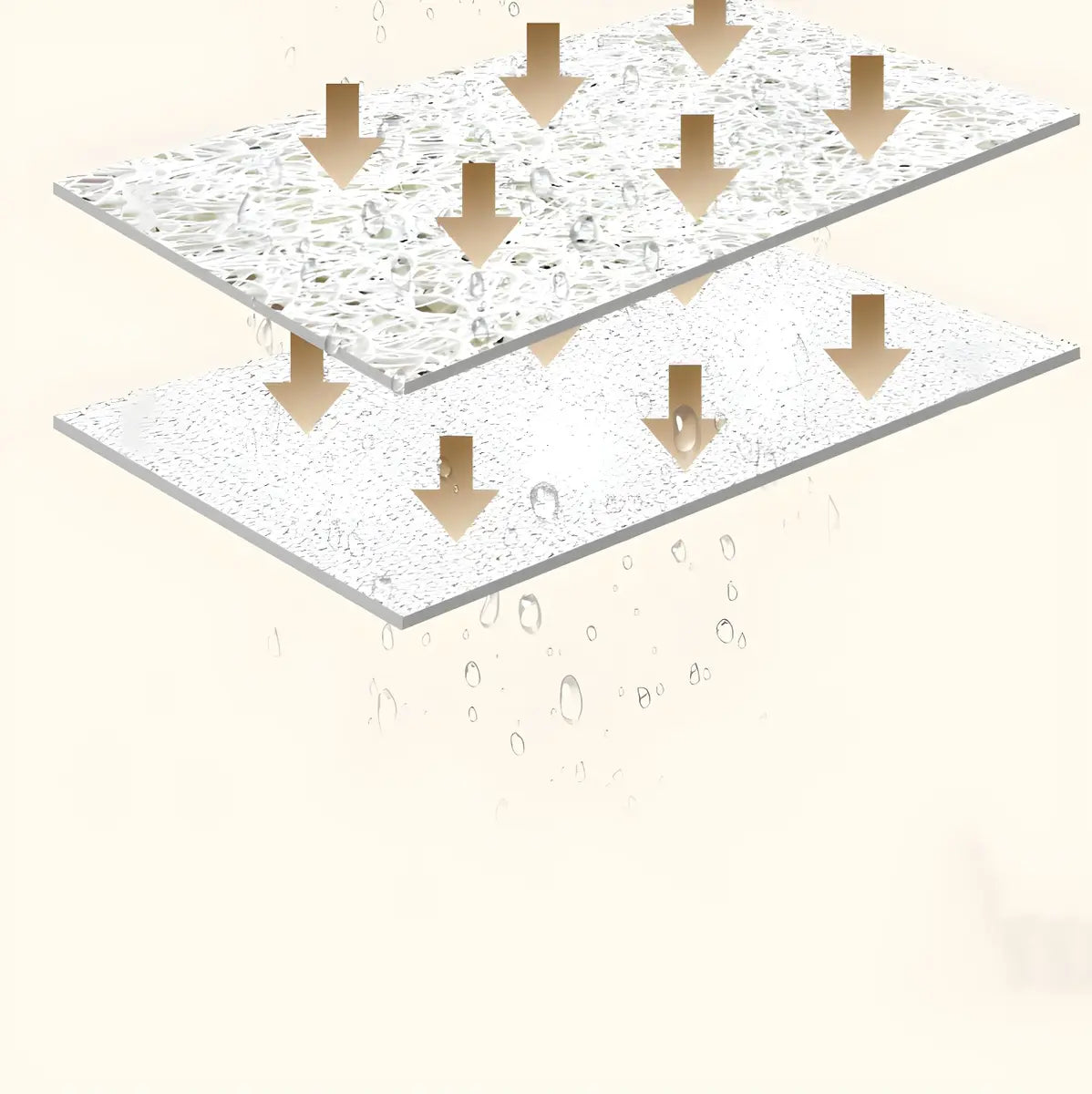 Simple Abstract Vinyl Beige Anti-Slip Backing Area Rug Image - 11