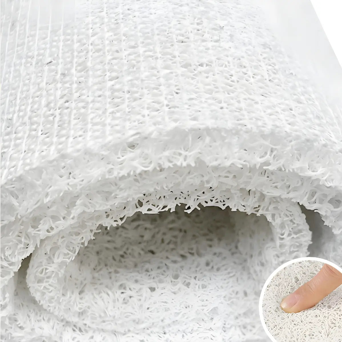 Simple Abstract Vinyl Beige Anti-Slip Backing Area Rug Image - 9