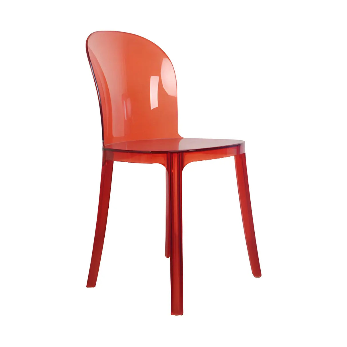 Simple Acrylic Low Back Armless Dining Side Chair Image - 20