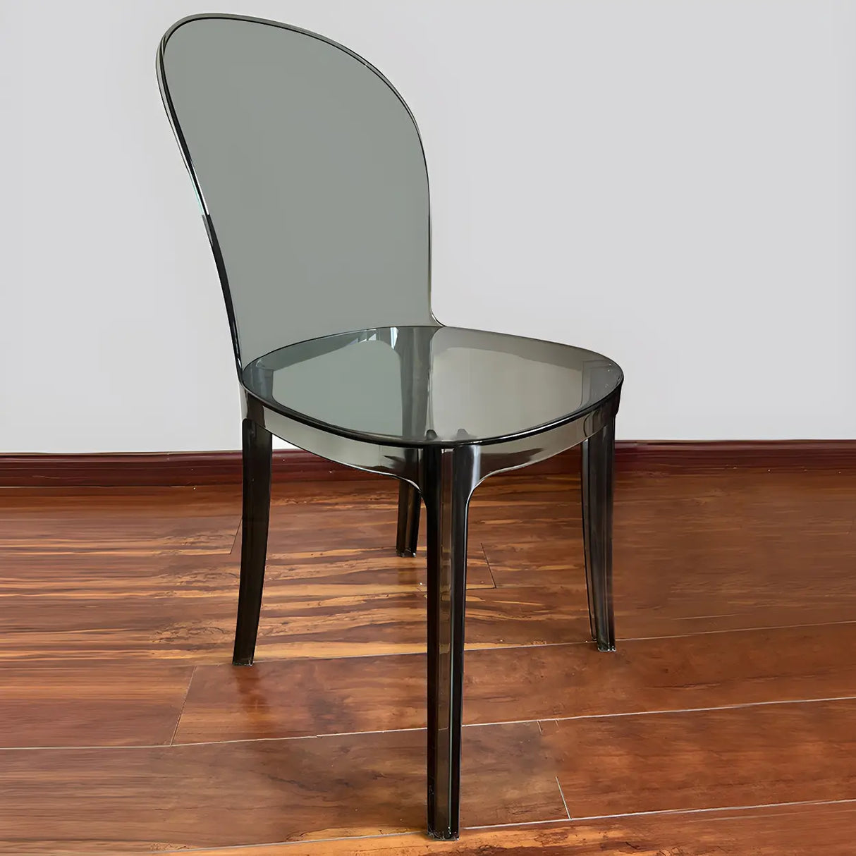 Simple Acrylic Low Back Armless Dining Side Chair Image - 21