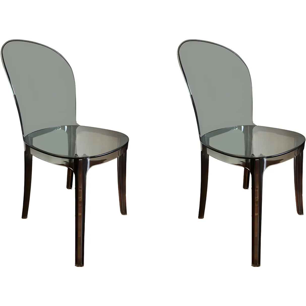 Simple Acrylic Low Back Armless Dining Side Chair Image - 22