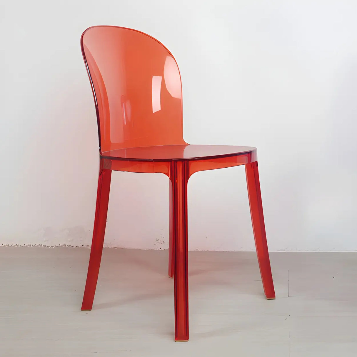 Simple Acrylic Low Back Armless Dining Side Chair Image - 26