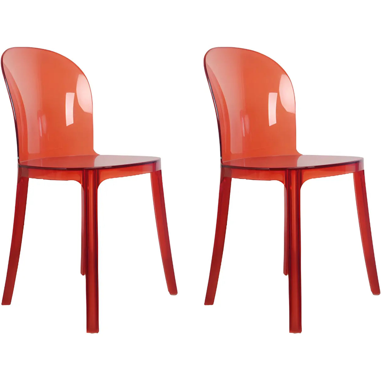 Simple Acrylic Low Back Armless Dining Side Chair Image - 27